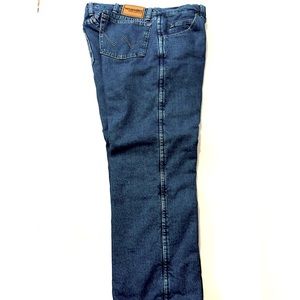 Wrangler Rugged Wear 100% Cotton Men’s Lined Jeans Size 34x30